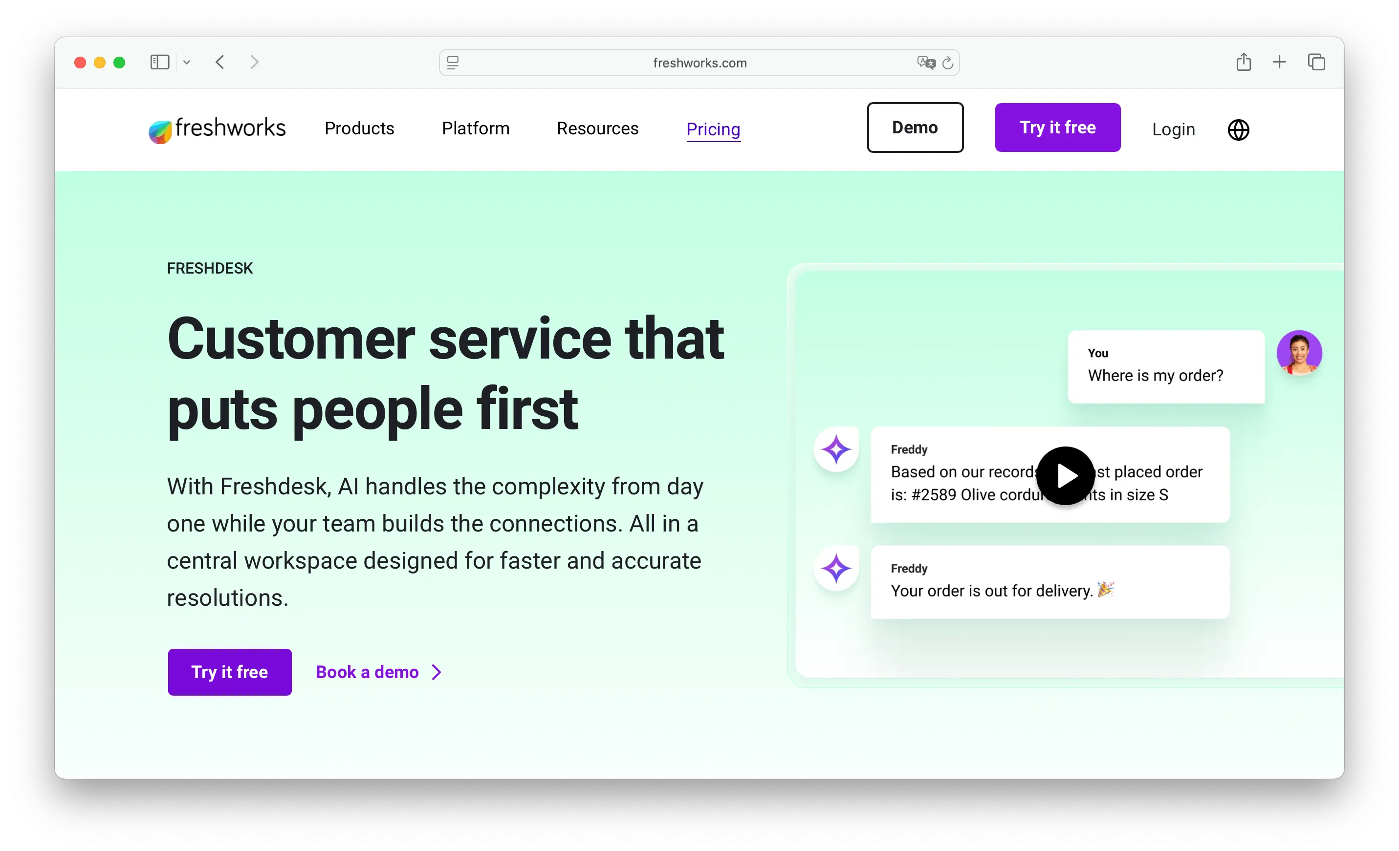 Freshdesk omnichannel platform for mid-market brands