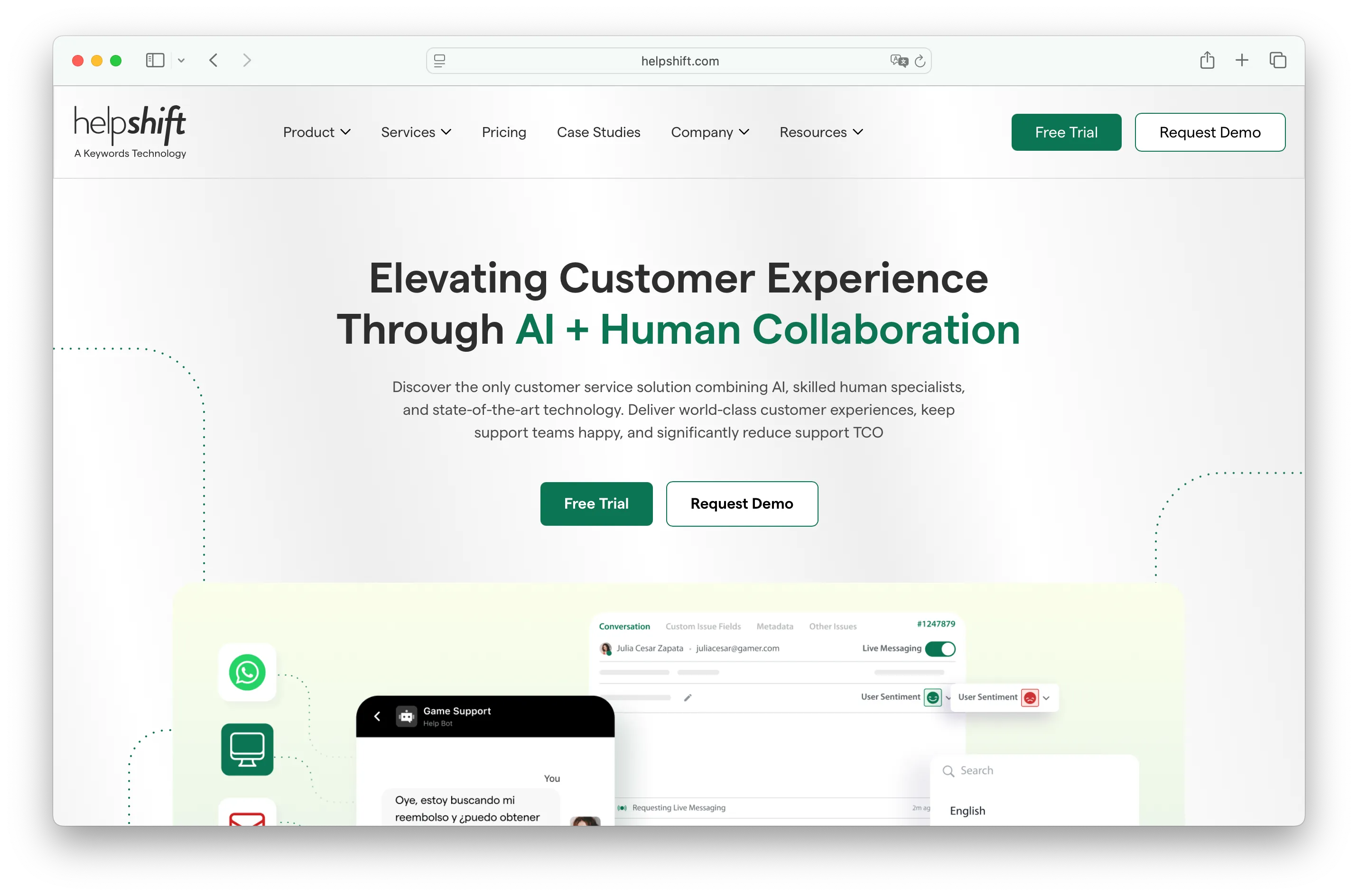 Helpshift in-app customer support for mobile apps