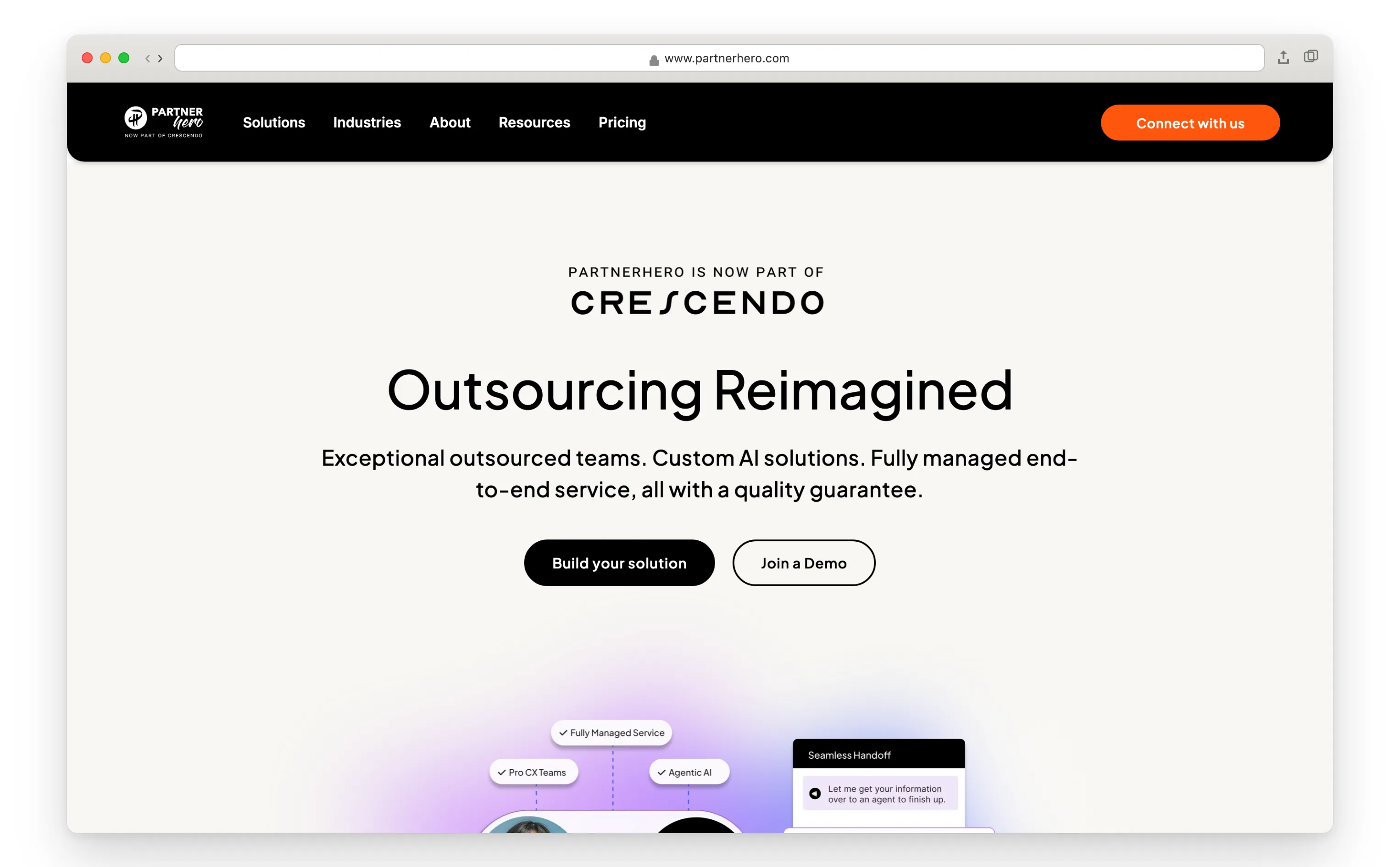 PartnerHero homepage