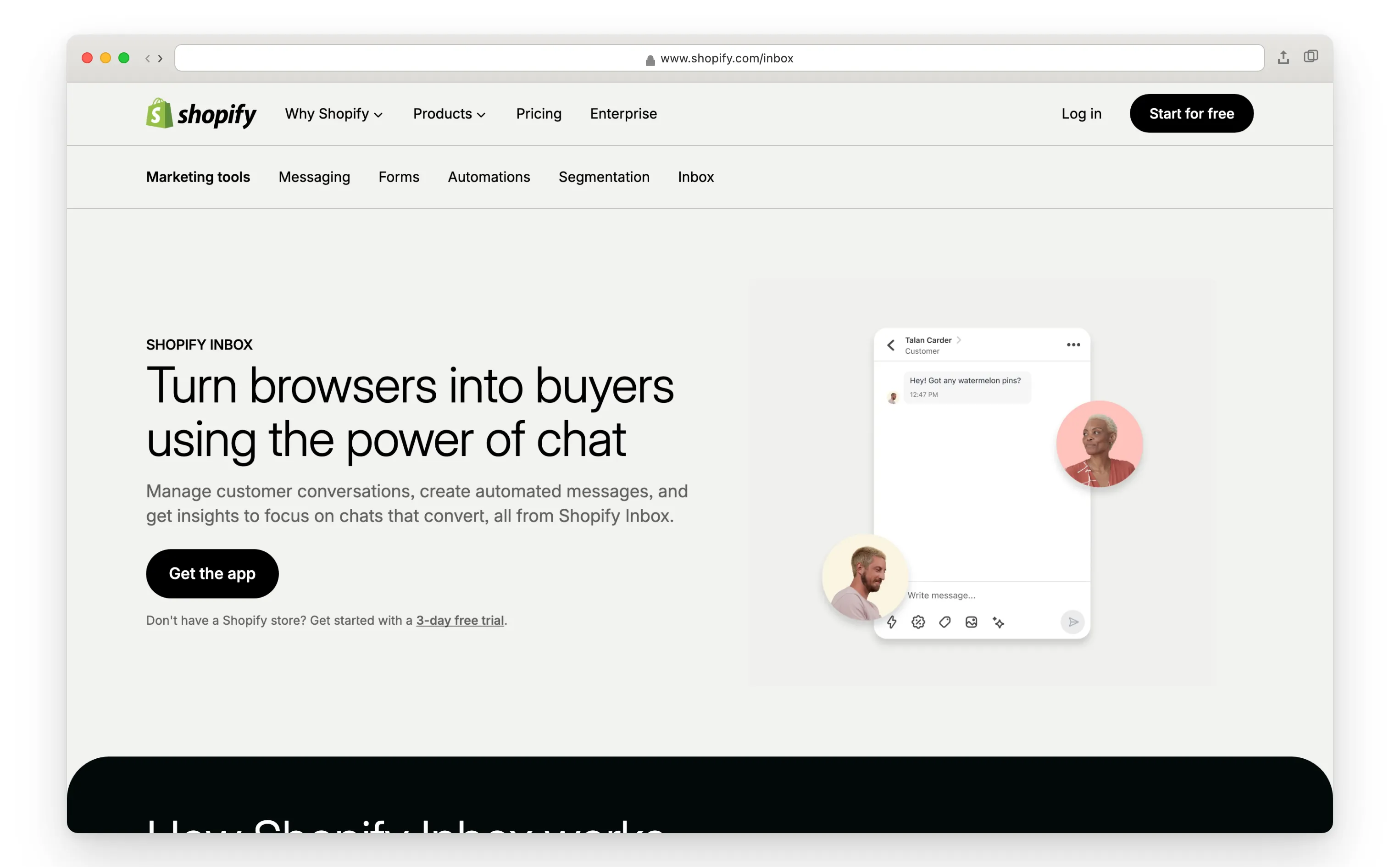 Shopify Inbox free chat with AI suggested replies